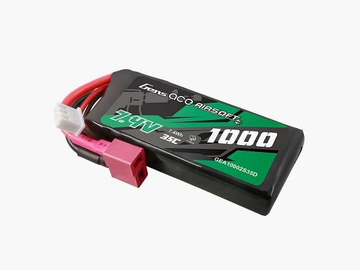 Gens Ace 35C 1000mAh 2S1P 7.4V Peq Type with T-plug