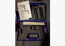 Röhm RG 96 Nickel con 2 magazine, fondina, kit di pulizia e 50 colpi di munizioni