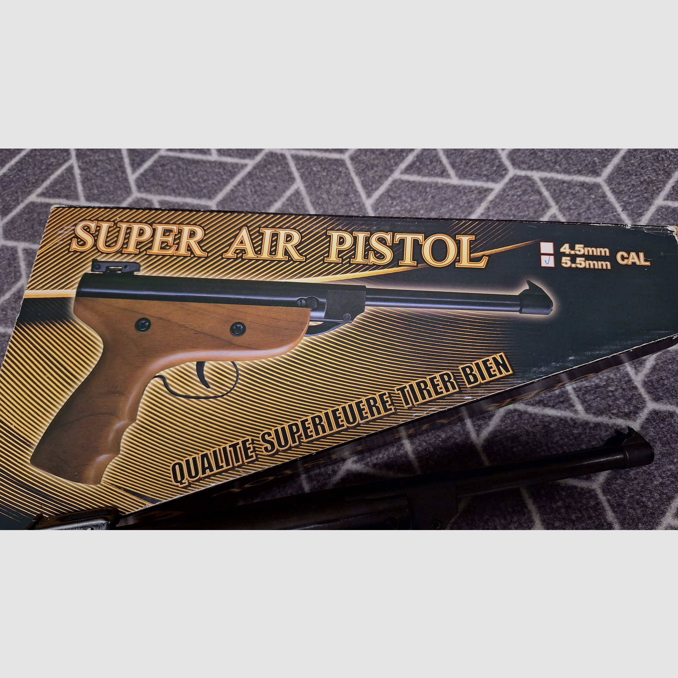 Persluchtpistool "TYTAN Model S2 Super Air Pistol" 5,5mm knikloop verzamelwapen NIEUW!