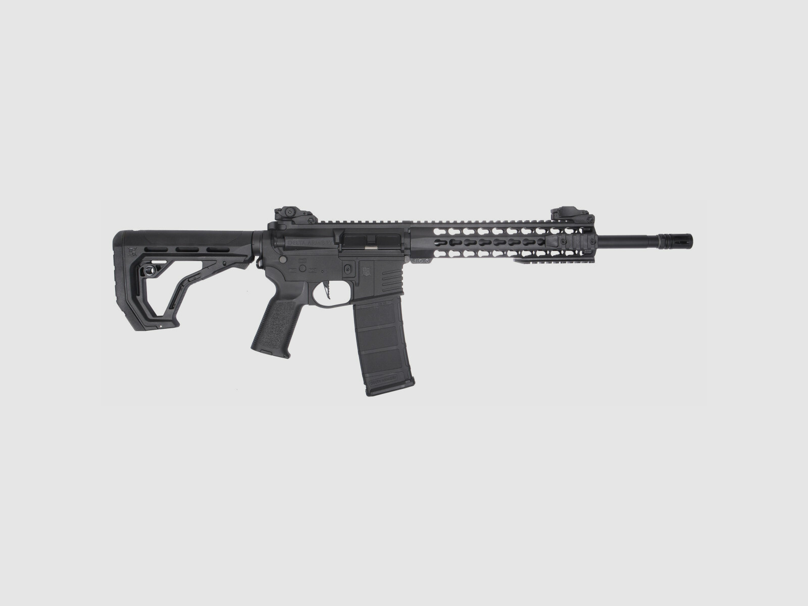 AR15 KeyMod 10 pollici CHARLIE EAGLE ETU Nero S-AEG Fucile Airsoft Libero da 18 Anni | Delta Armory