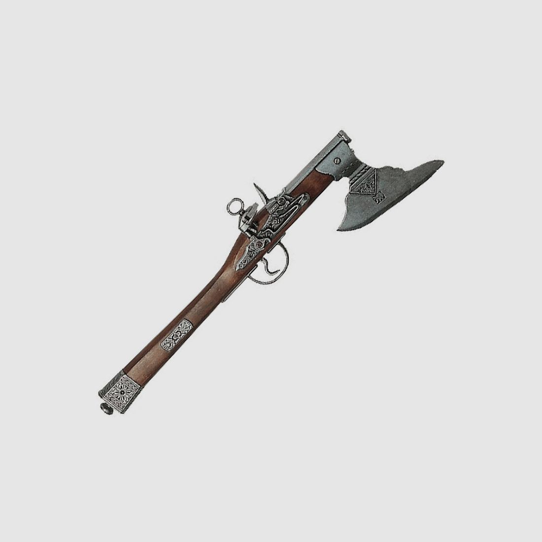 German medieval flintlock axe pistol