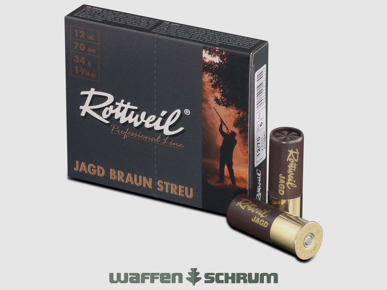 Rottweil Jagd braun Plastik STREU 12/70 2,7mm - 34g