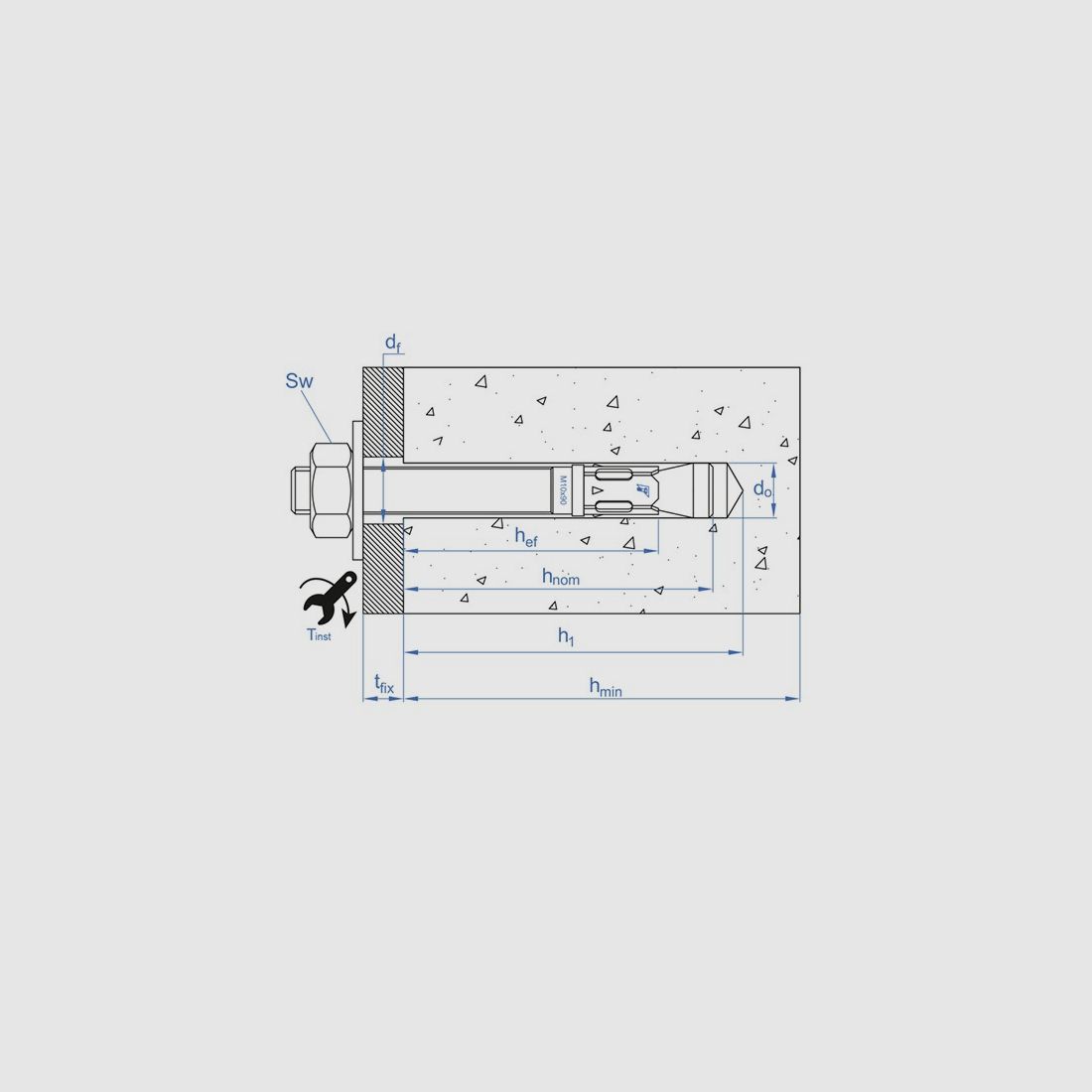 INDEX ANKER MANN INOXIDABLE MTH -A2 M10x90 Ø10, Bild 4 von 4