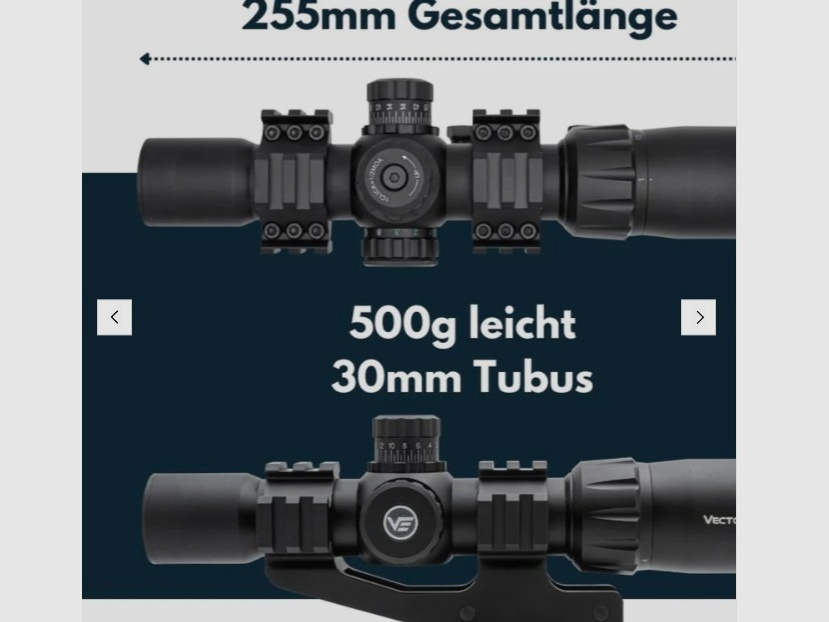Vector Optics SCOC-29 Mustang Zielfernrohr 1-4x30 SFP - Montage für 21mm Picatinny/Weaver