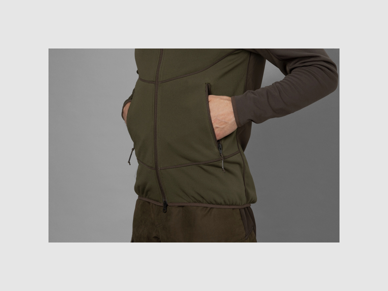 HÄRKILA Olaf Fleecejacke Willow Green/Shadow Grey