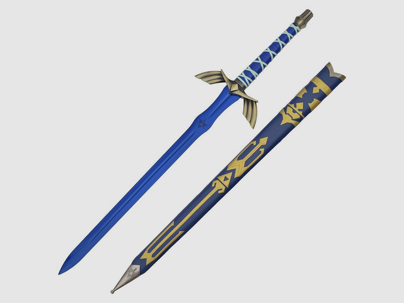 Zelda sword with blue blade including sheath