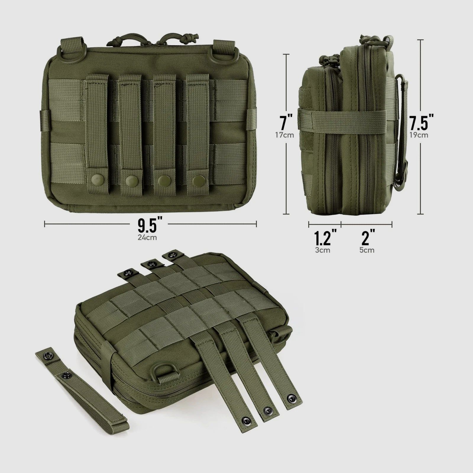 Taktische Admin-Tasche – MOLLE-kompatibel, doppellagig & mit großer Kapazität