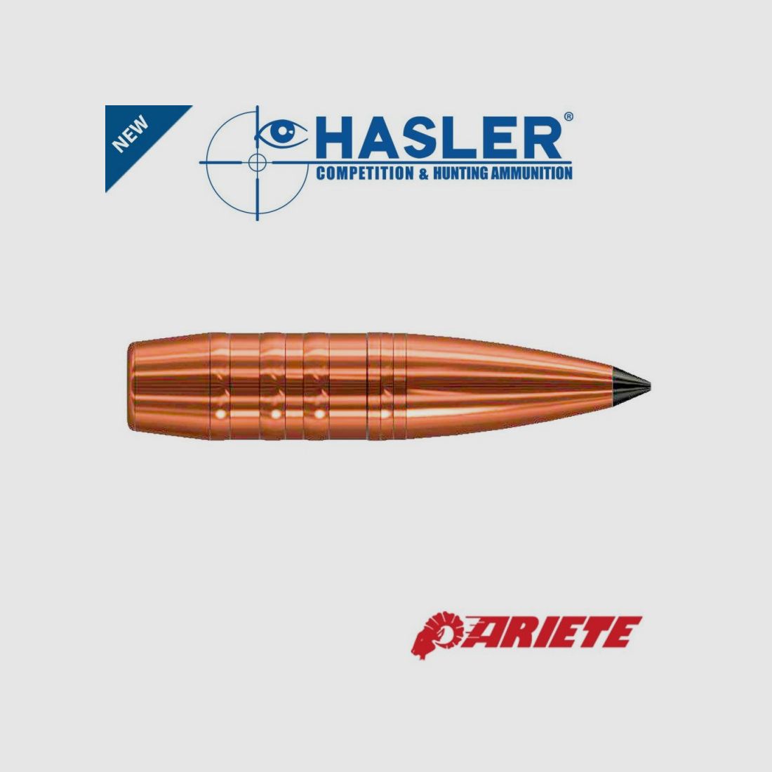 Hasler Hunting Ariete Ogiva HA cal. 338 de 190 grn CB 0,590 (30 pzs)