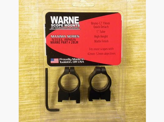 WARNE MOUNT FOR CZ 550 1″