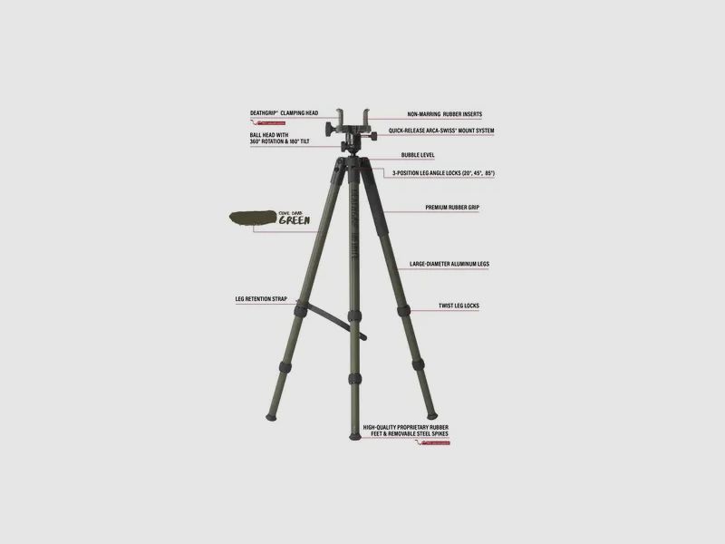 Tripod BOG Infinite Aluminium driepoot | Arca Swiss + DeathGrip, afbeelding 7 van 18