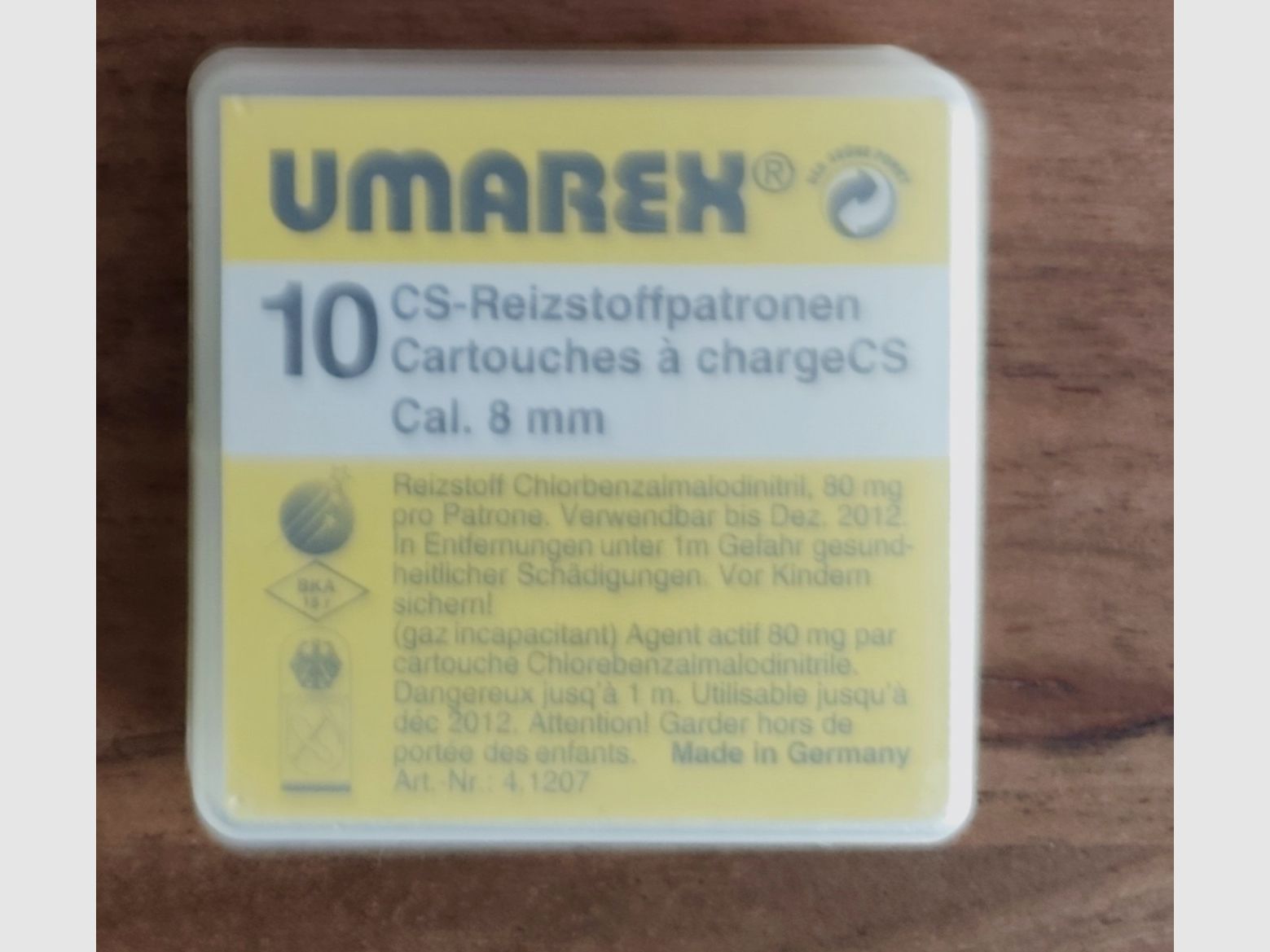 CS Gas Patronen 8mm von UMAREX 10 Stück