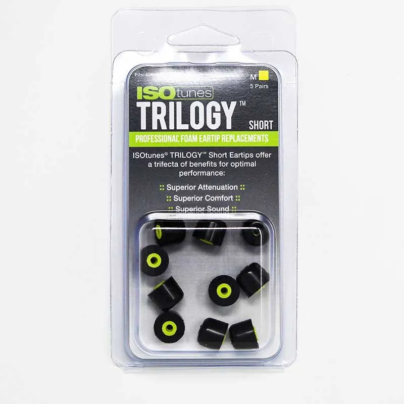 ISOtunes Trilogy Ear Tips Wymienne wkładki piankowe - 5 par (IT-62) - Short/M, zdjęcie 2 z 2