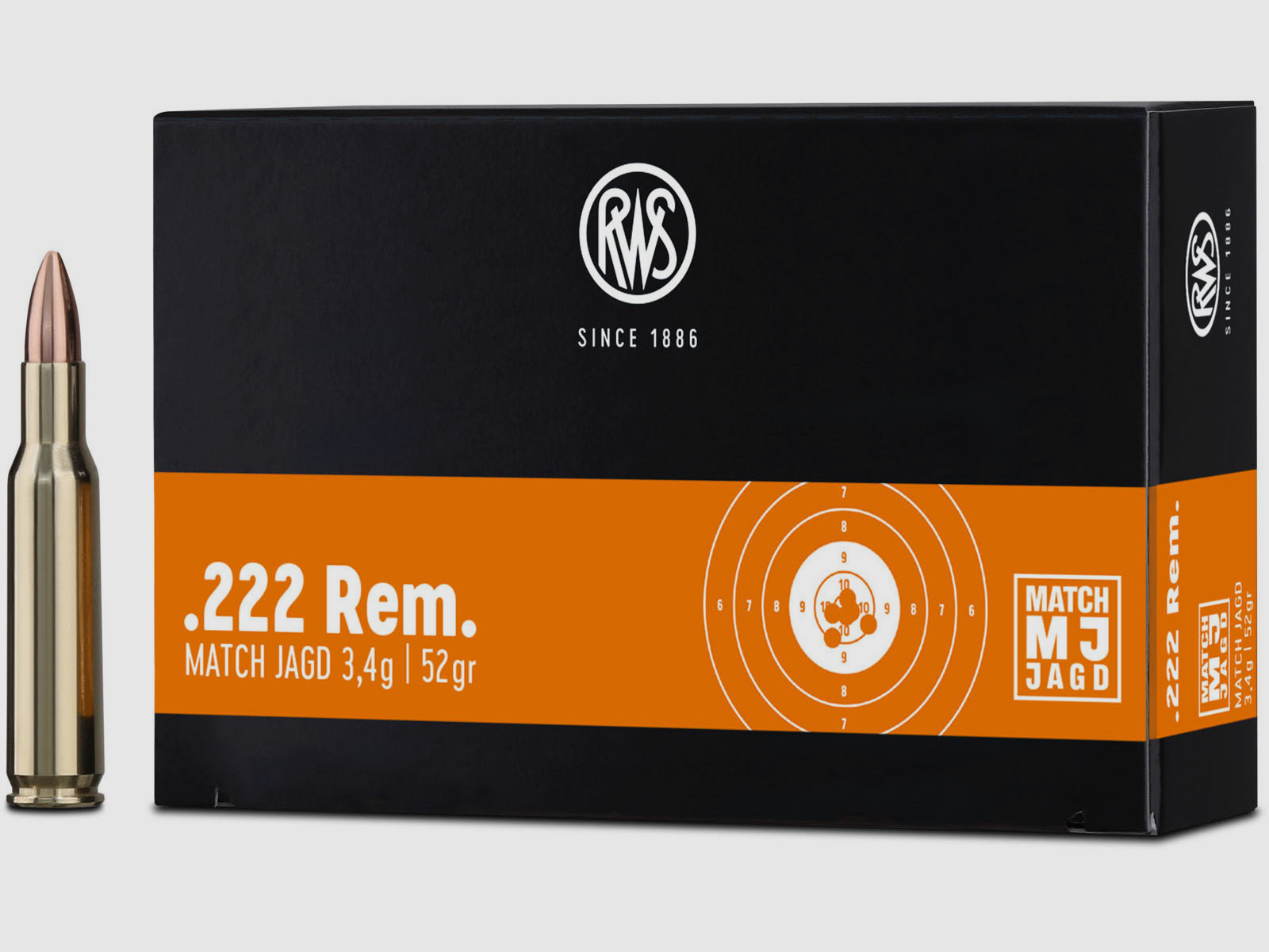 RWS .222Rem Match-Jagd 3,4g - 52gr.