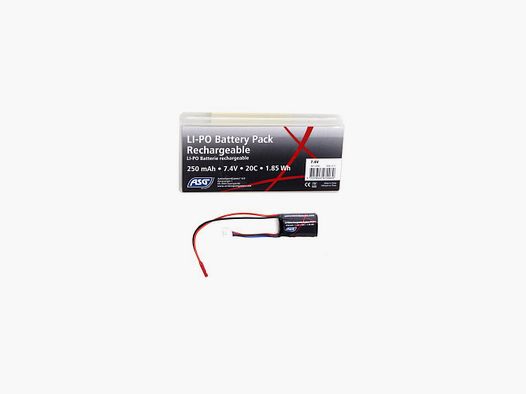 ASG HPA Lipo-Batterie 2S 7.4V 250mAh 20C - Kompakt und Leistungsstark - Optimale Laufzeit für Airsoft und HPA-Ausrüstung