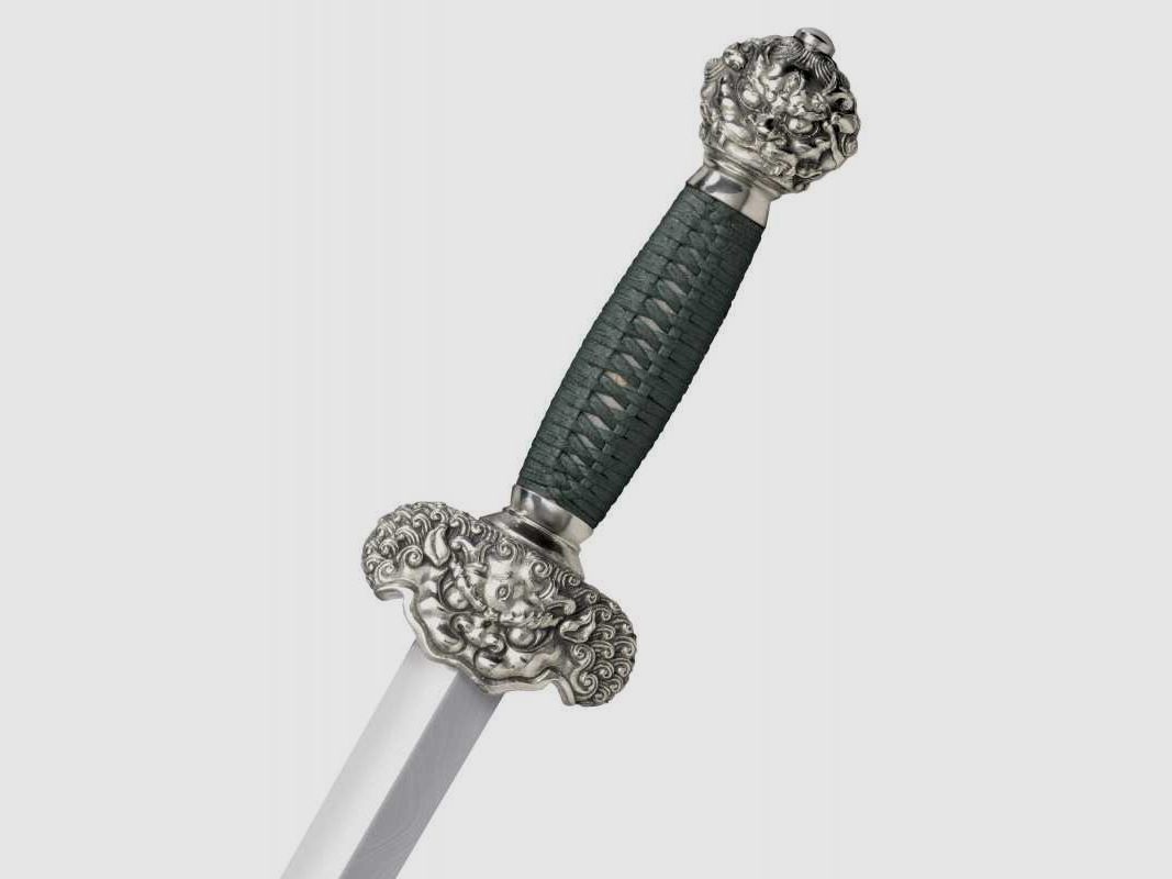 Frío Acero Jade León Daga Acero Damasco