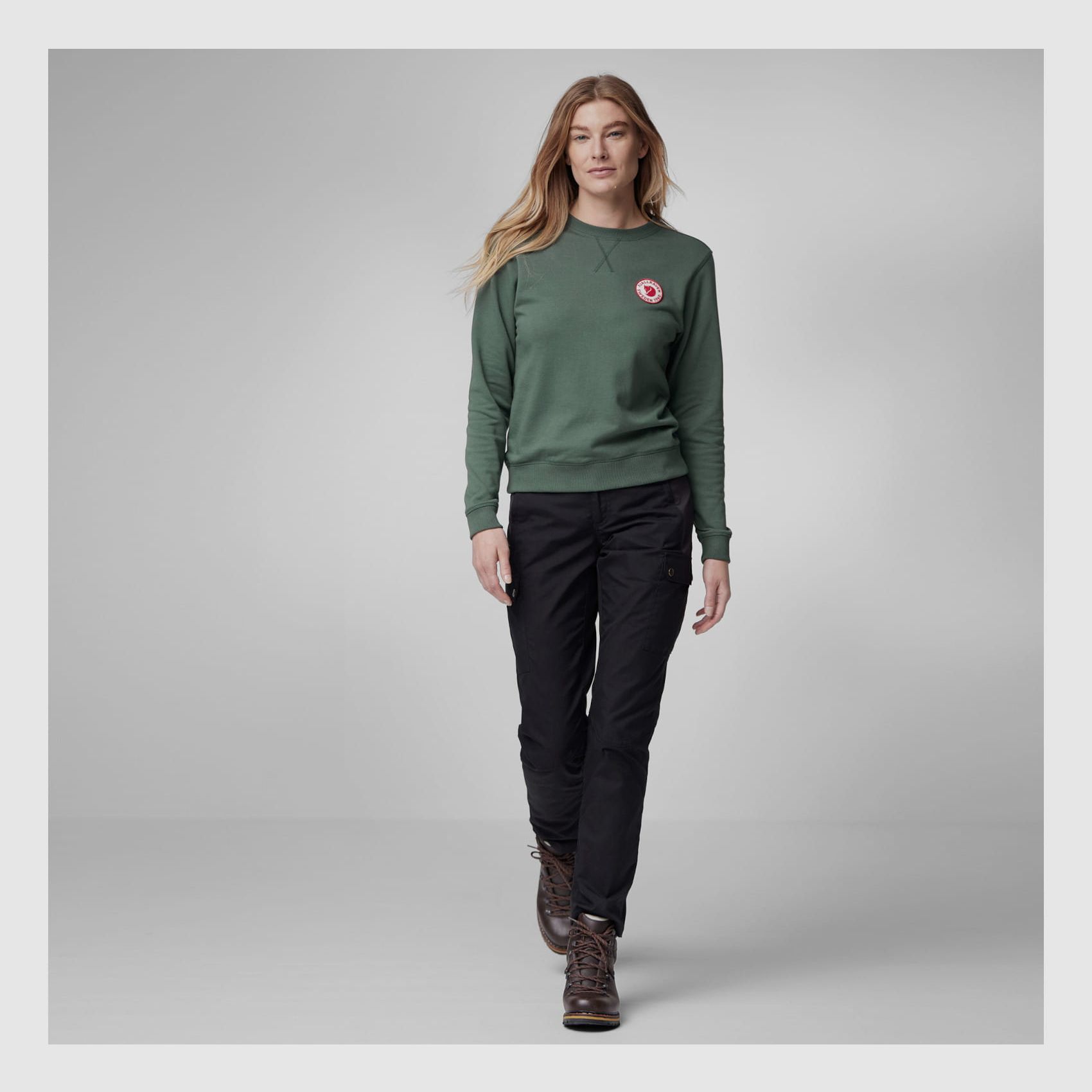 Women's sweatshirt Fjällräven 1960 Logo Badge 87230 - Deep Patina (679), image 5 of 8