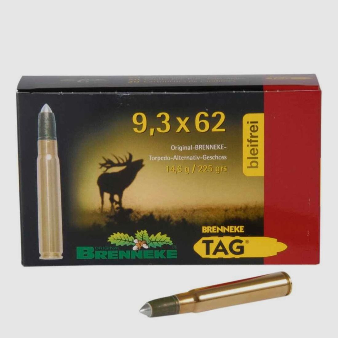9,3x62 TAG bleifrei 14,6g/225grs. Brenneke