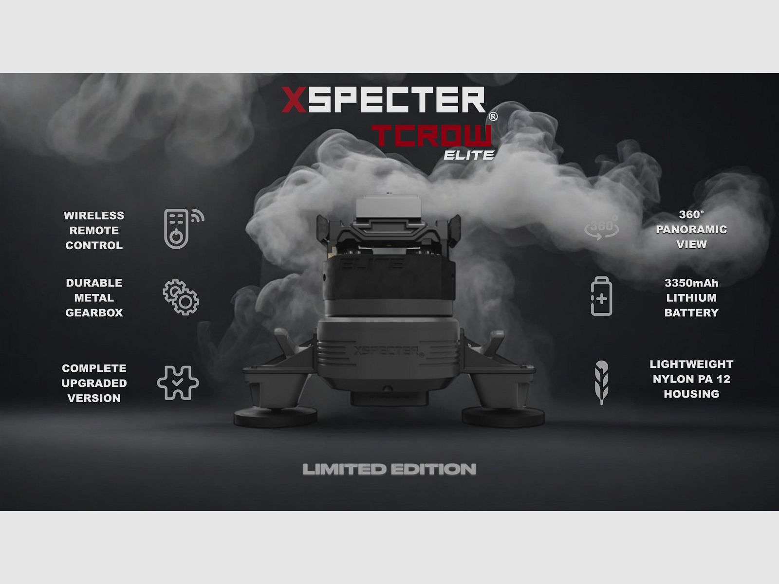 TCROW ELITE - MOBIEL PAN-TILT SYSTEEM "VOLLEDIGE SET"