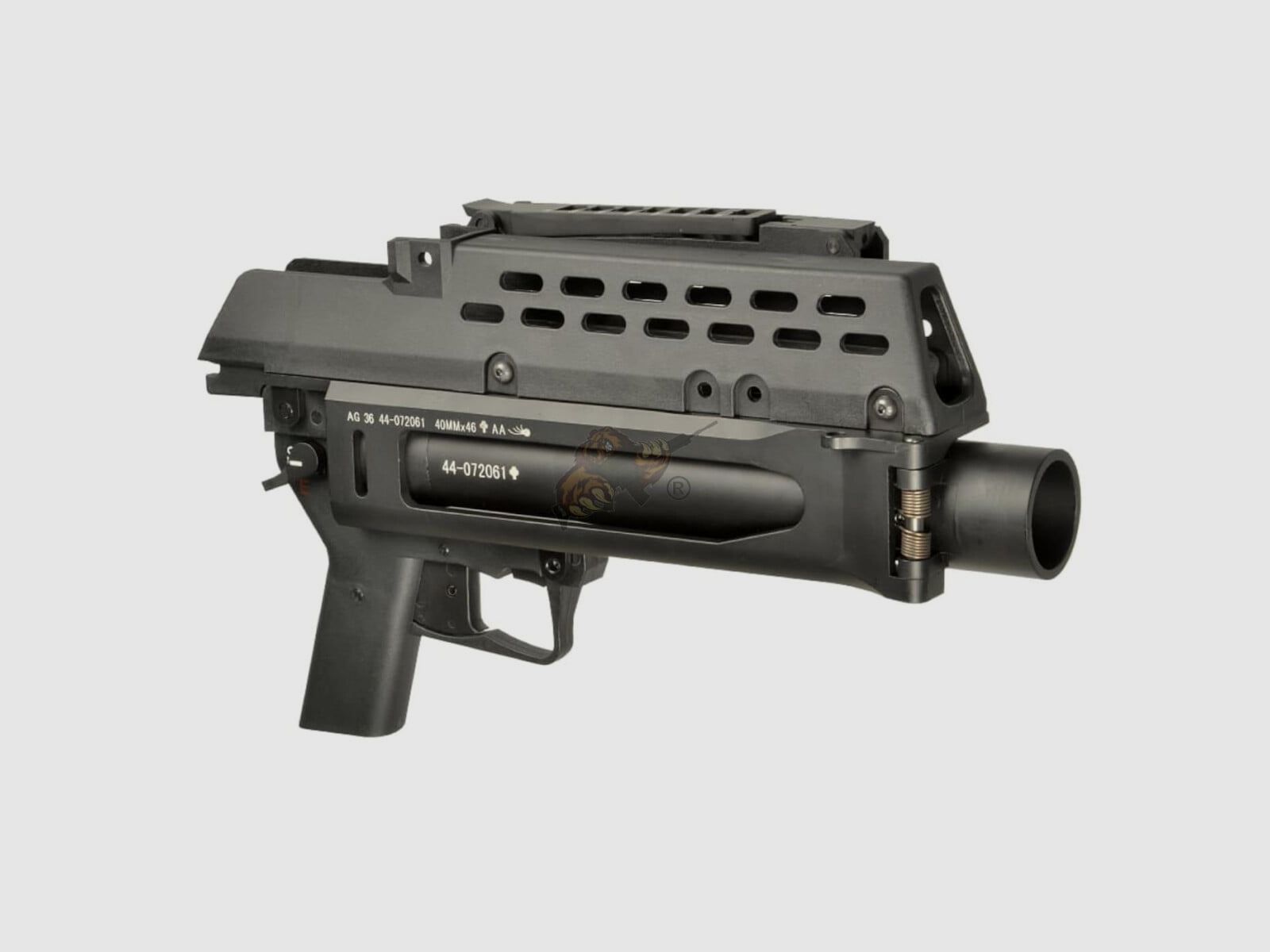 AG-36 Airsoft Granatnik w czarnym, zdjęcie 1 z 3