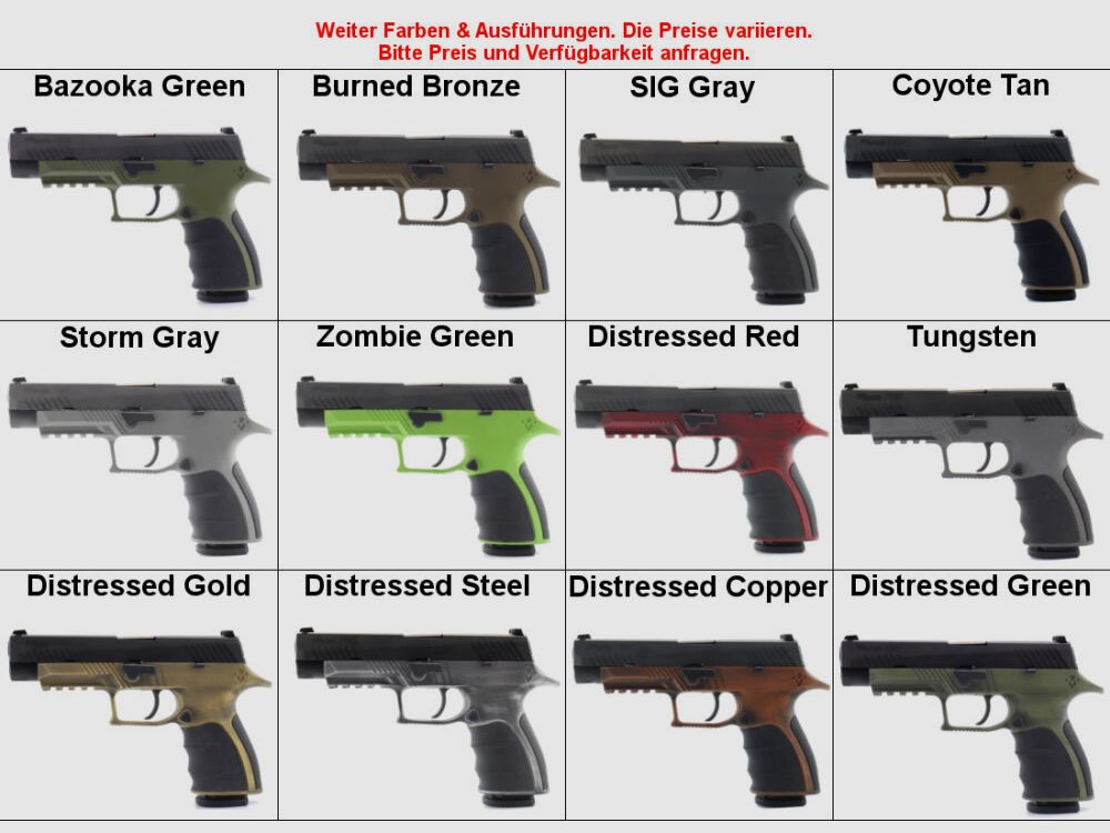 MIRZON Griffstück / Griffmodul Enhanced Black für Sig Sauer P320 Pistole