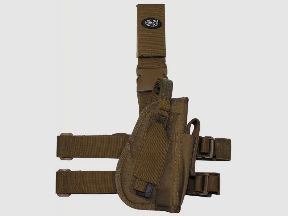 Pistool beenholster voor kort wapen - Rechtshandig - Coyote Tan (Beige)