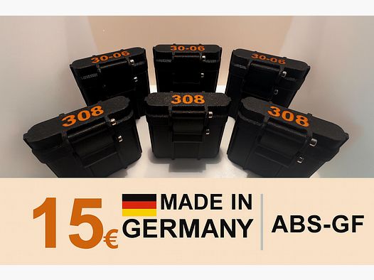 Boîtes de munitions imprimées en 3D en ABS-GF – compatibles avec .308 et .30-06 (5 coups)