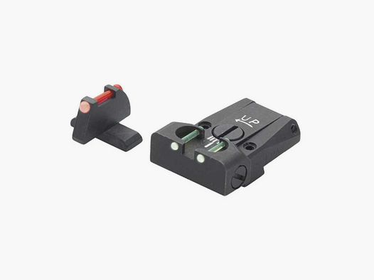 Adjustable rear sight and front sight