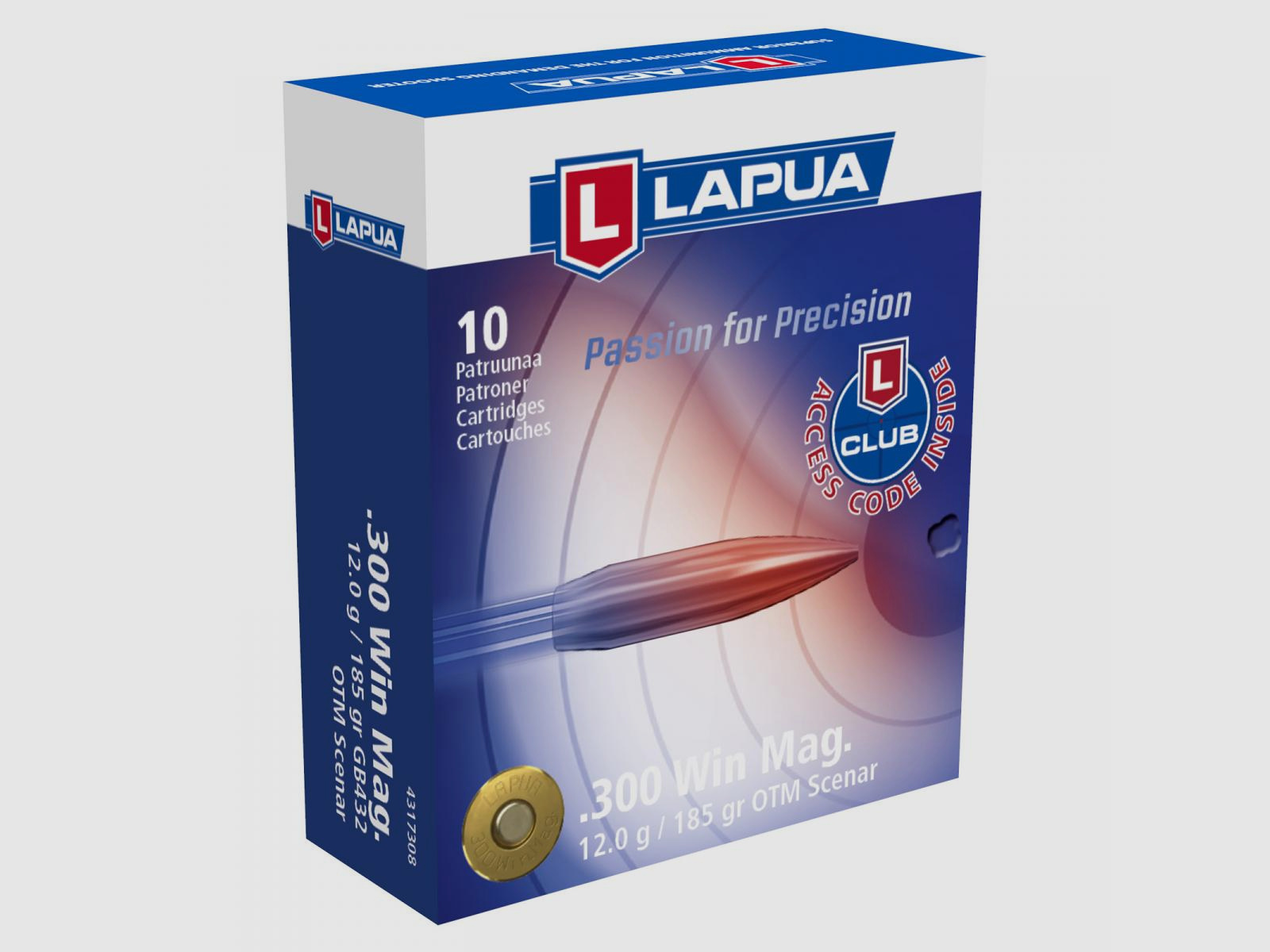 Lapua .300 Win. Mag. 185GR Scenar 10 cartucce