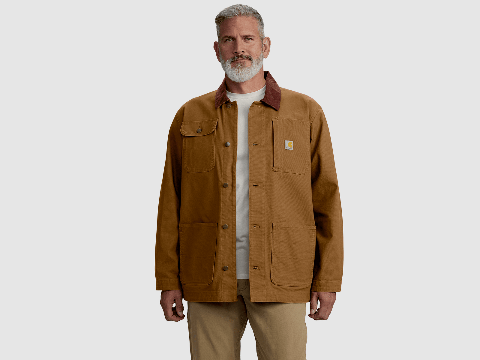 Carhartt Iconic C01 Rugged Flex™ Duck Chore Coat Mannen Carhartt Bruin S