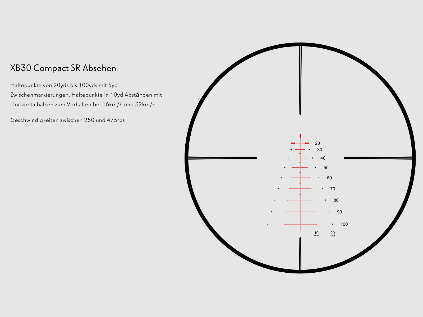 HAWKE 12226 Armbrust Zielfernrohr XB30 Kompakt 1,5-6x36 SR Leuchtabsehen