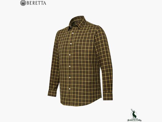 Beretta Camicia Bryggen Brown and Yellow Check