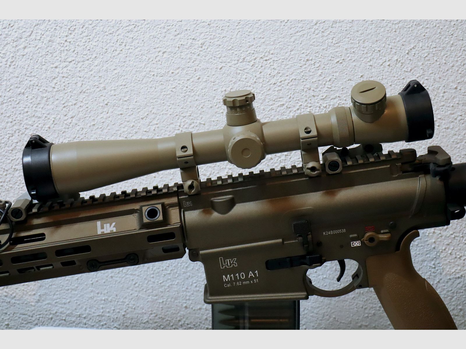 Airsoft Gewehr HK M110 A1 S-AEG Neu! Mit cooler Ausstattung! !!!Für kurze Zeit Plattenträger / Weste v. Shield Germany, neu, gratis dazu!!!