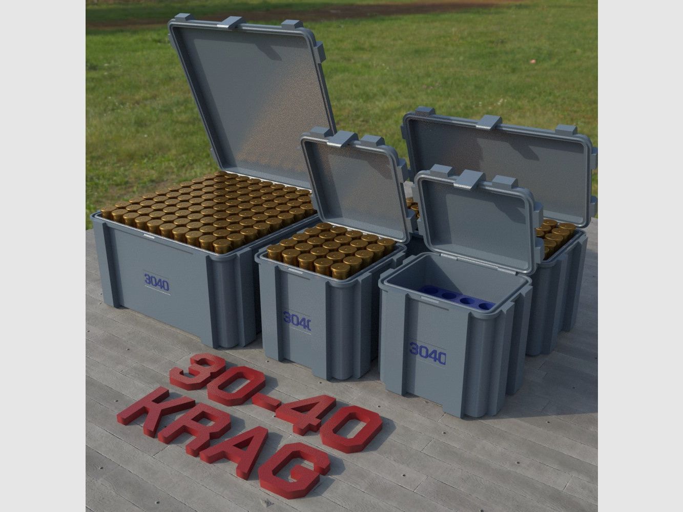 Filamelt Munitionsbox / Ammo Box .30-40 Krag – Patronenbox ‘Klappdeckel’ – 20 / 25 / 50 / 100 Runden