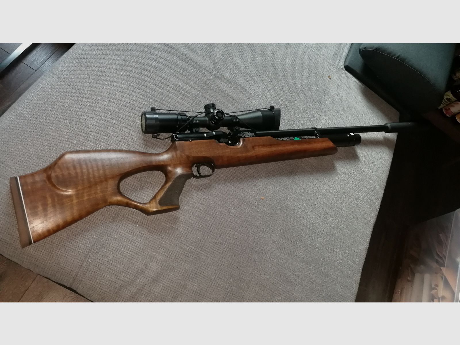 Incienso HW 100 T FSB con bomba de aire comprimido M 220 con mira telescópica, silenciador y accesorios (ver fotos) + 2 rifles de aire más antiguos como regalo