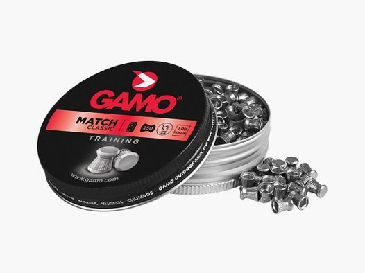 CAJA DE 250 BALAS DE AIRE GAMO CABEZA PLANA CAL.5.5 MATCH CLASSIC TRAINING