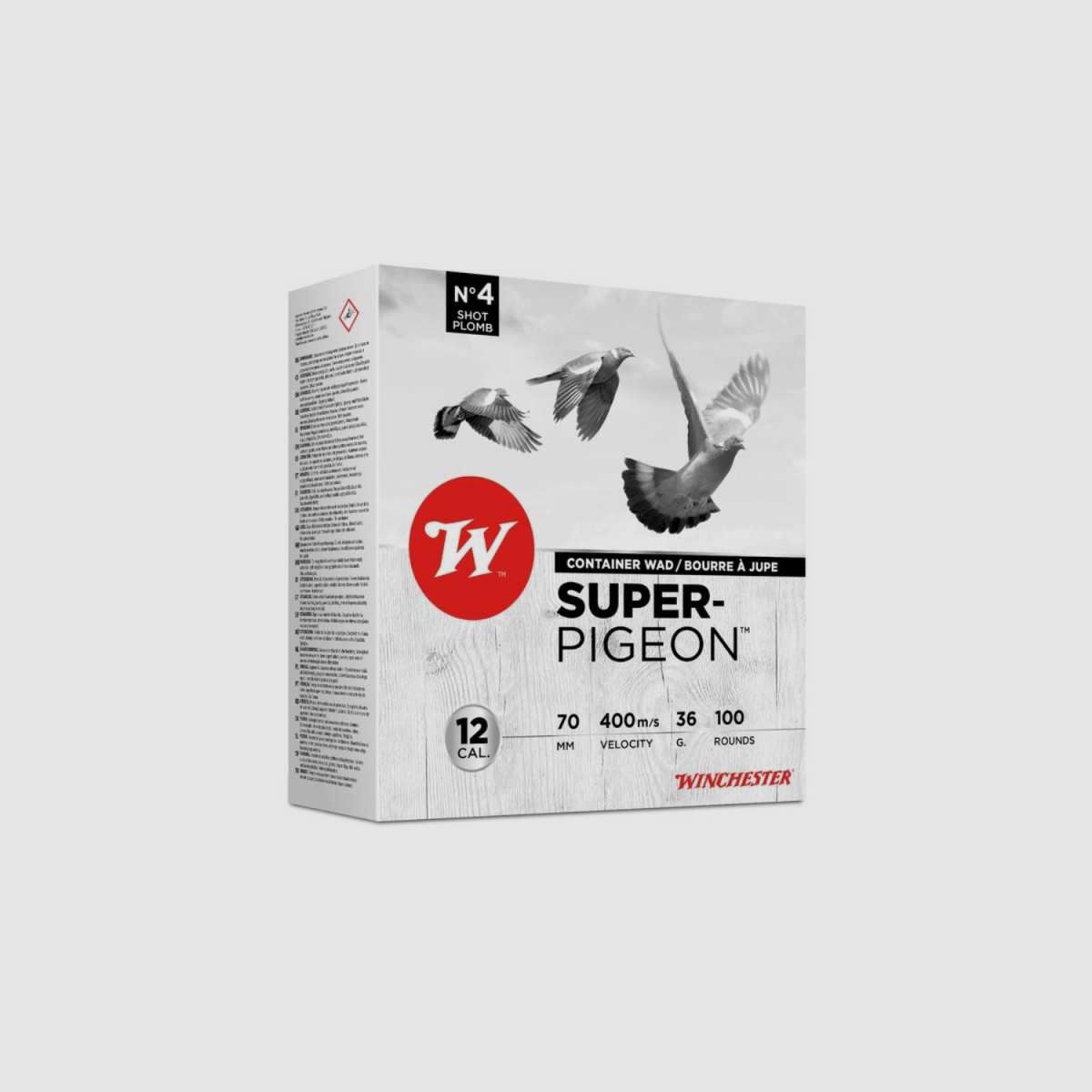 CARTOUCHES 12/70 SUPER PIGEON 36G PB4 x 100