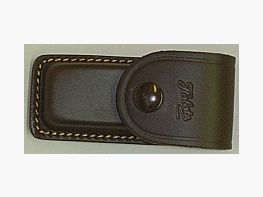 Funda de cuero marrón - longitud de la hoja 9 cm