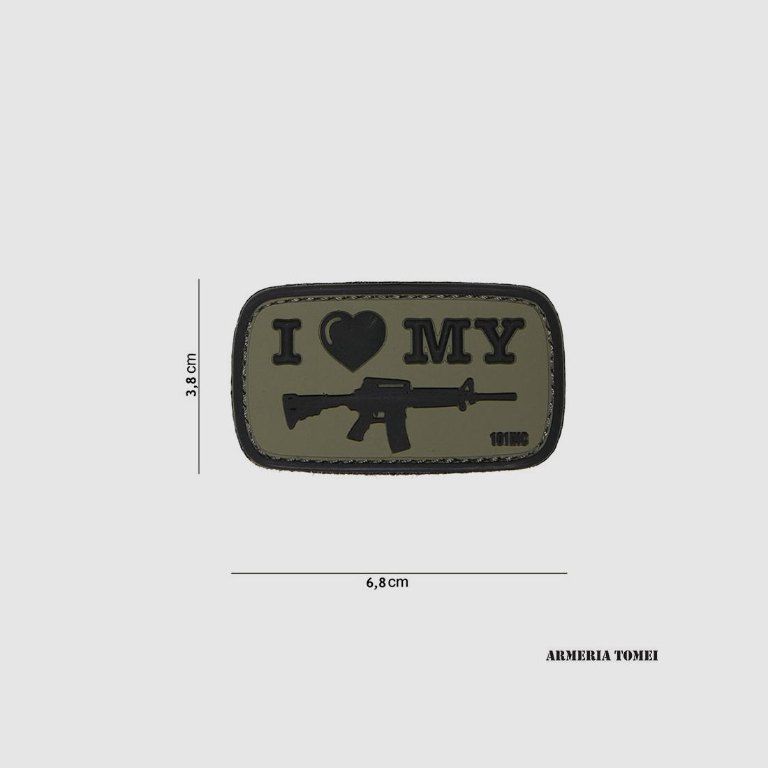 PATCH – 3D PVC I LOVE MY M4 GREEN #16057