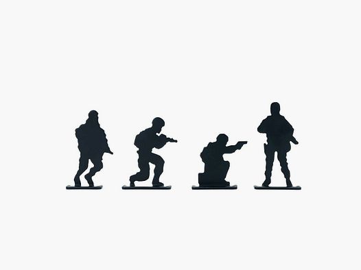 Set de cibles ASG Soldier Silhouette 4 pièces Métal