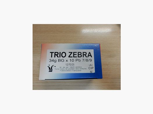 PATRONEN JOCKER TRIO ZEBRA KAL. 12/70 BG 34 GRS N°7/8/9
