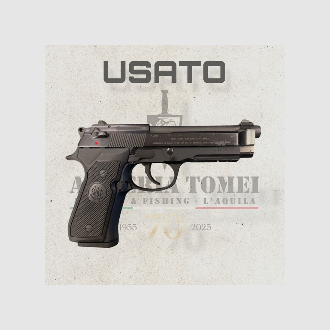 USATO – PISTOLA – BERETTA MOD. 92A1 cal. 9×19, immagine 2 di 3