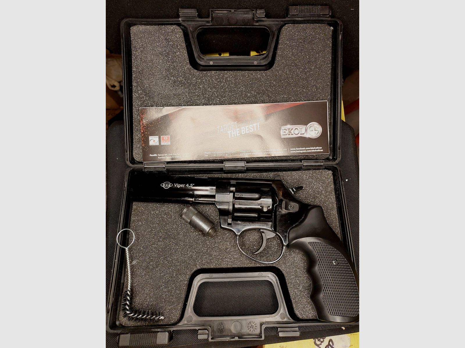 Ekol Viper 4,5 cala rewolwer alarmowy czarny 9 mm R.K. (PTB 1003)