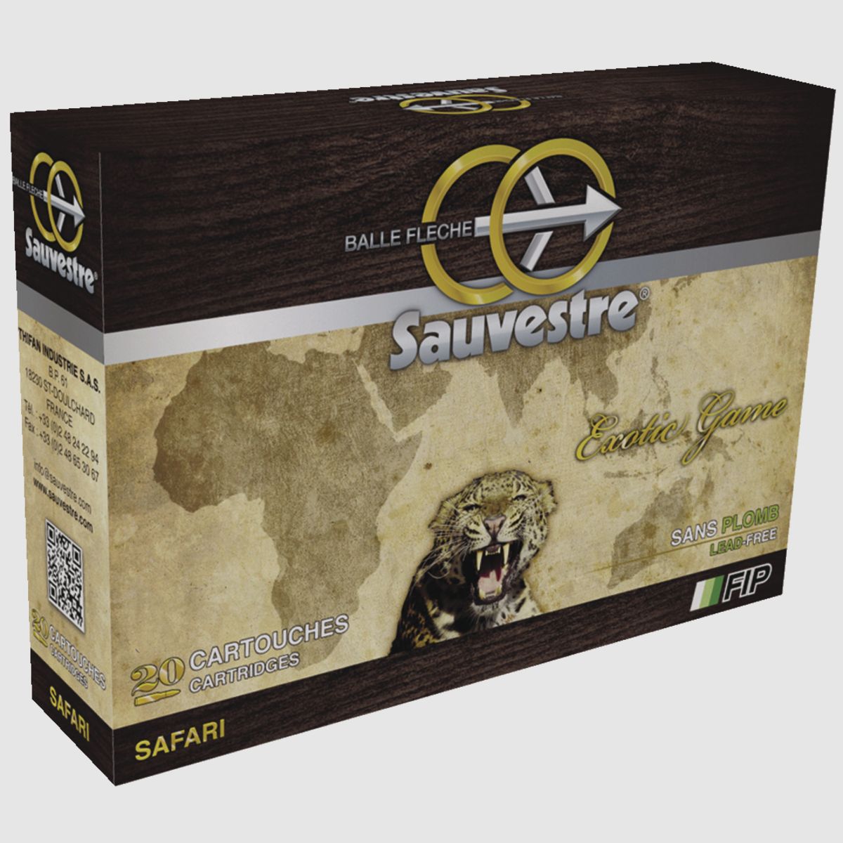 458 WINCHESTER SAUVESTRE FIP SAFARI 450 GRAINS PAR 20