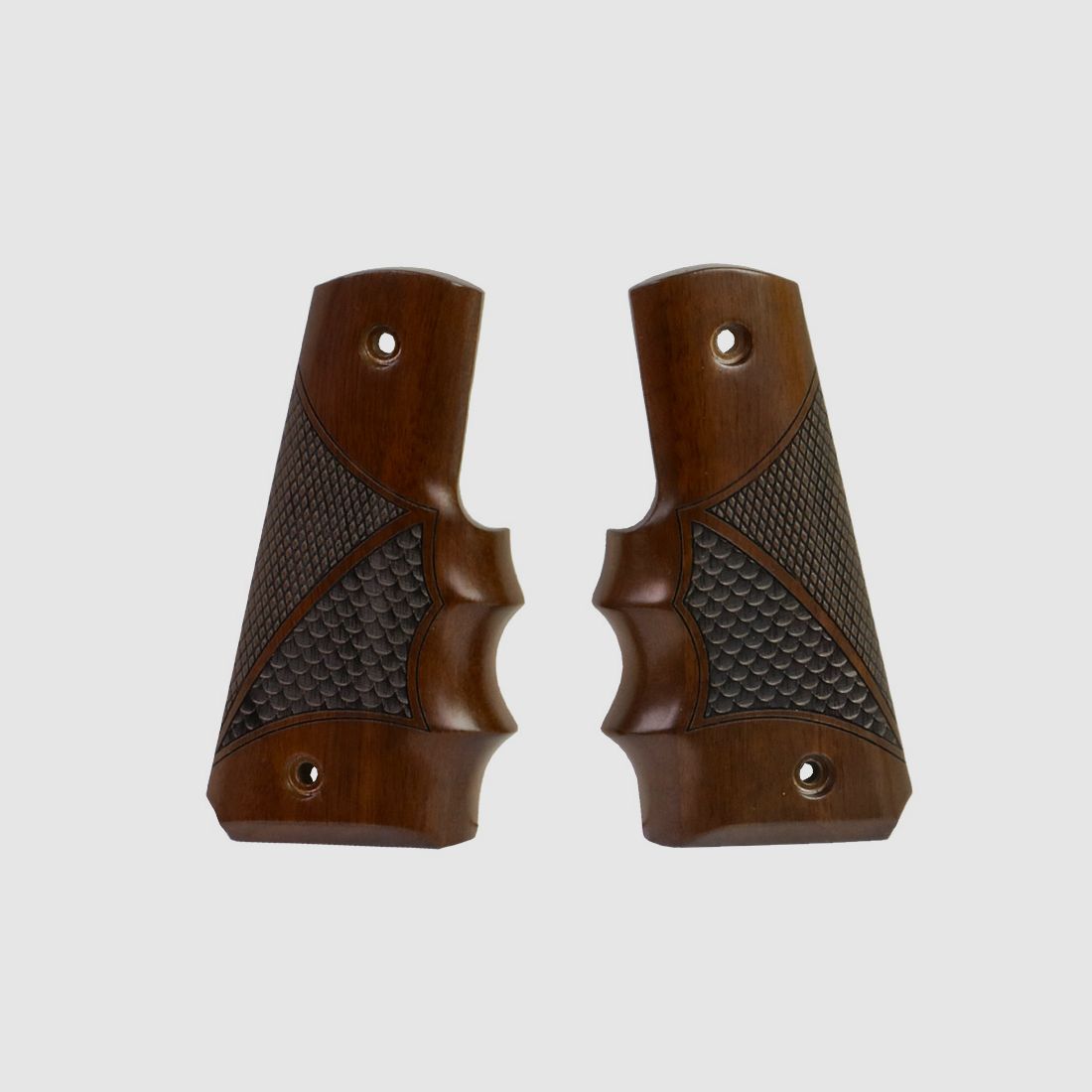 Combat Holzgriffschalen fĂĽr Luftpistole Weihrauch HW45, Fischhaut - Schuppen