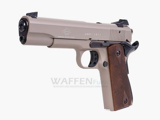 GSG 1911 US TAN kaliber .22lr walnootgreep