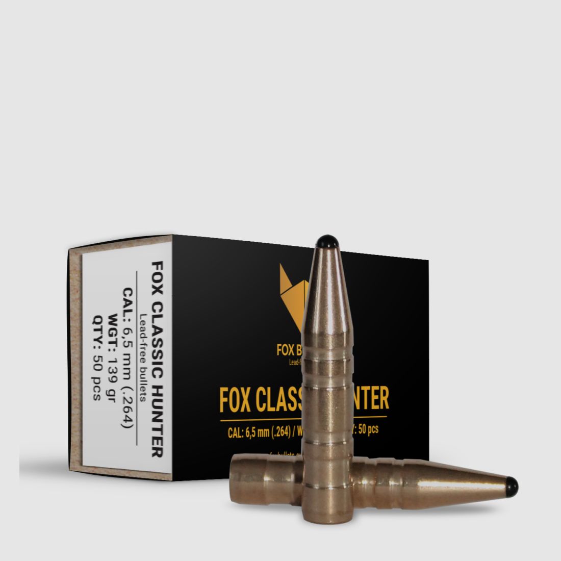 Fox Bullets Classic Hunter .264 9,0 g / 139 gr balles sans plomb – 50 pièces