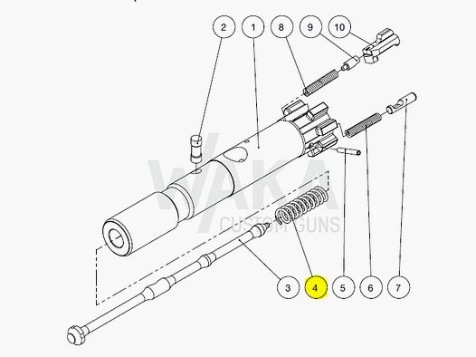 Resorte de presión B&T para el encendedor (perforado) para APC223/300