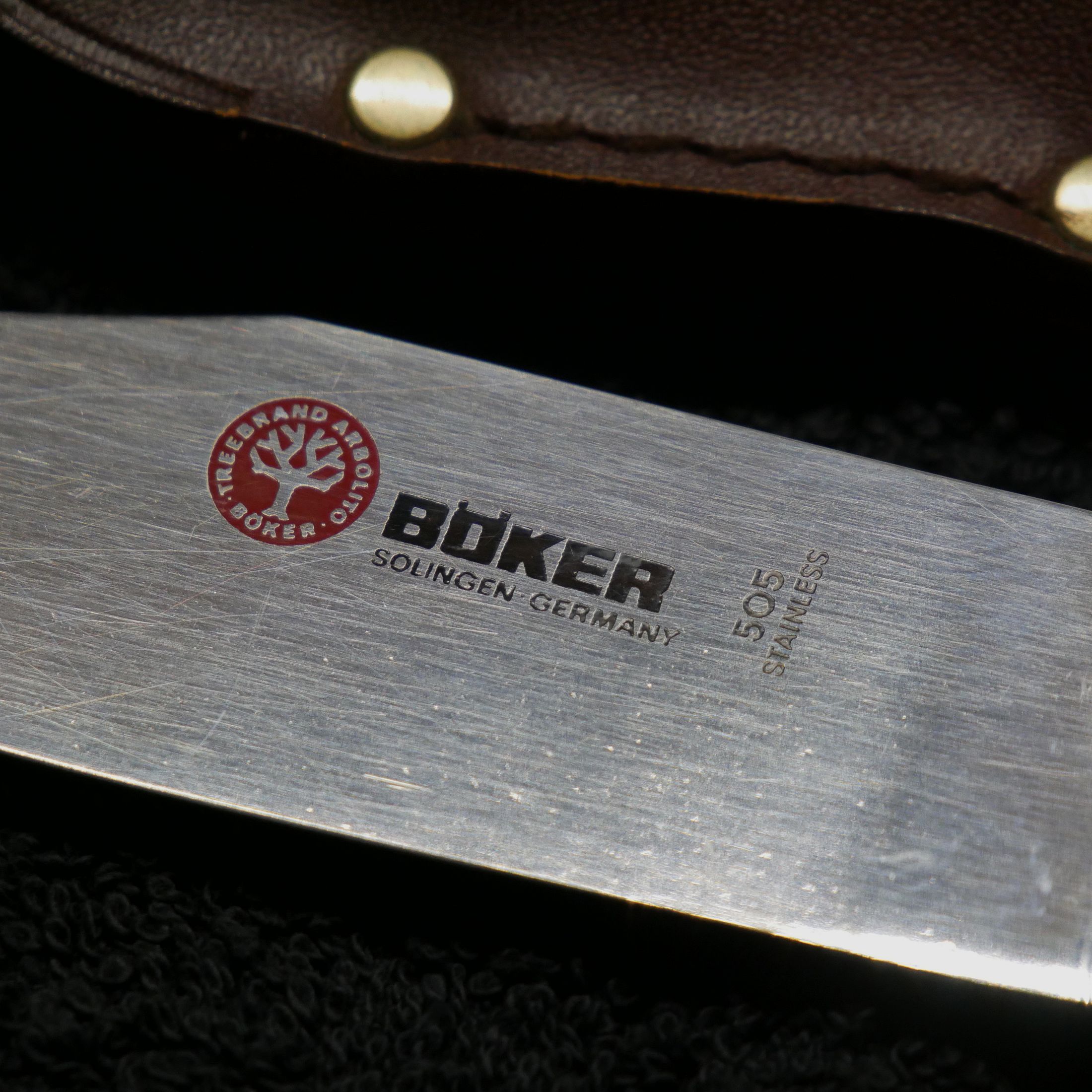 Feststehmesser Jagdmesser Böker Solingen 505 Stainless Treebrand Abolito vintage