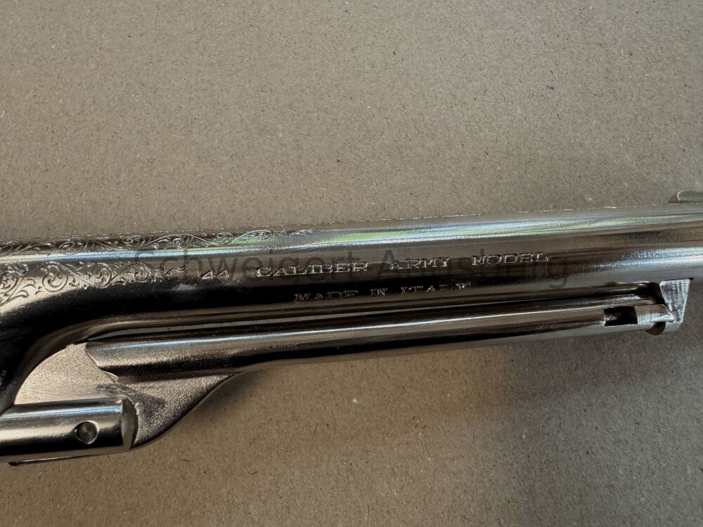 Perkussie revolver Galesi Rigarmi Brescia Army 1860 handgegraveerd .44(BlackPowder)