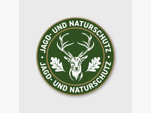 Jagdaufkleber "Jagd- und Naturschutz" Hirsch Logo